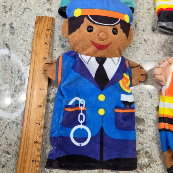 Community Helper Hand Puppets Doctor Firefighter Police Officer Construction - Picture 2 of 3